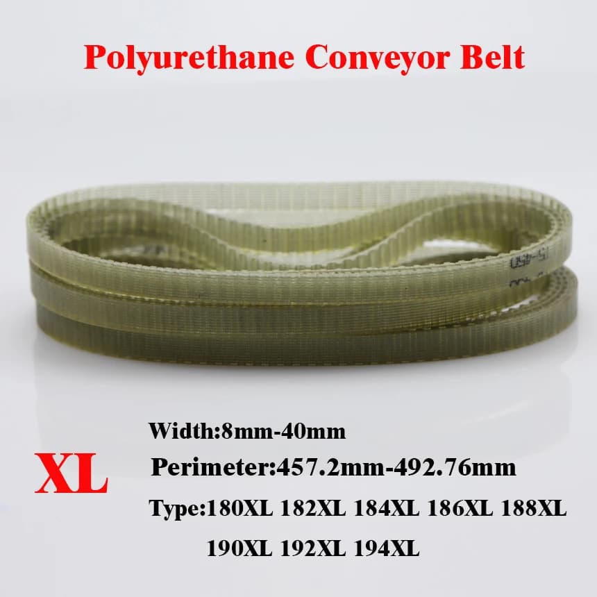 Cinghia di distribuzione sincrona dentata in poliuretano PU con passo da 5,08 mm e filo d'acciaio 180XL 182XL 184XL 186XL 188XL 190XL 192XL 194XL
