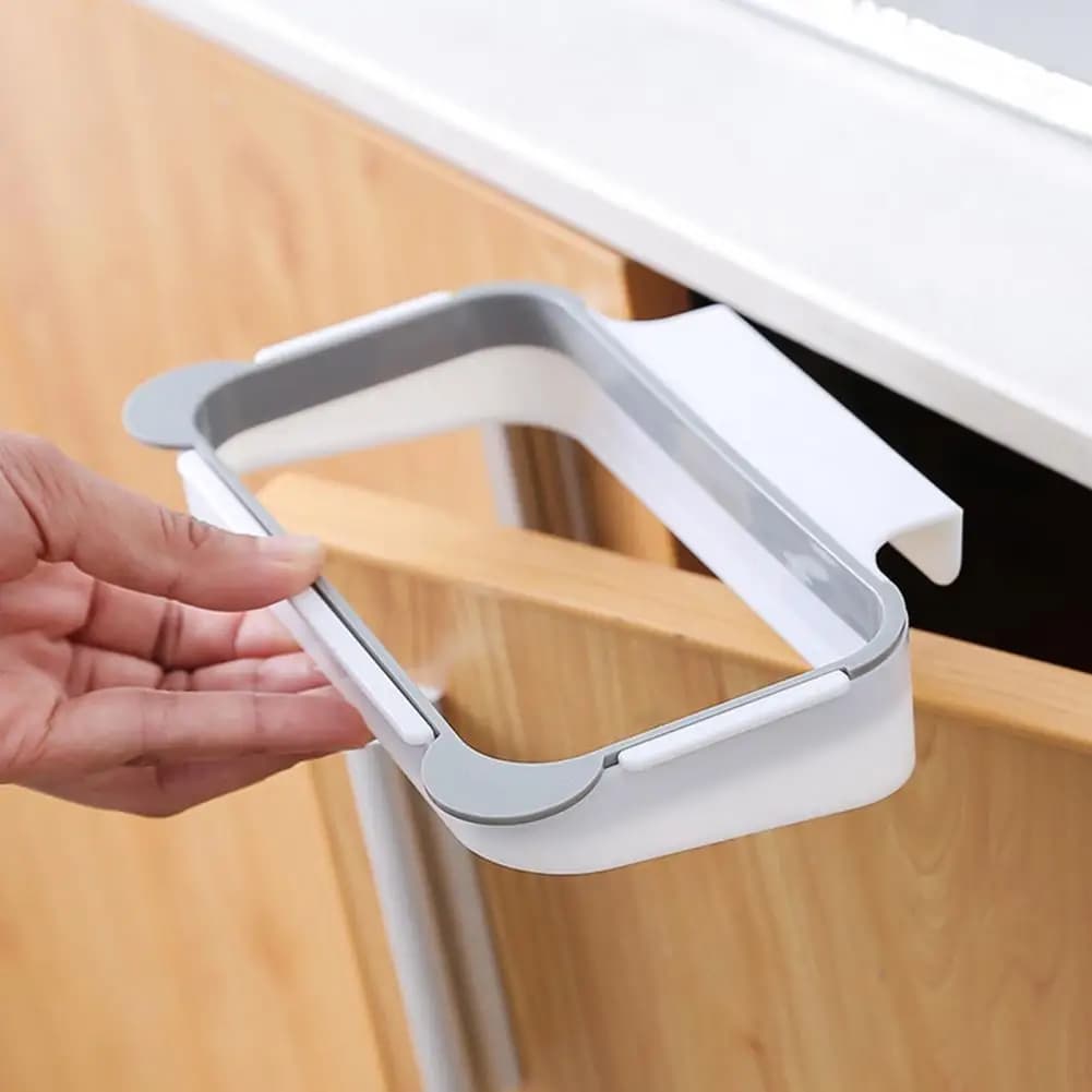 Cestino della porta dell'armadio da cucina appeso cestino della spazzatura Design posteriore dello scaffale stabile cestino della spazzatura supporto del sacchetto della spazzatura accessori de baado