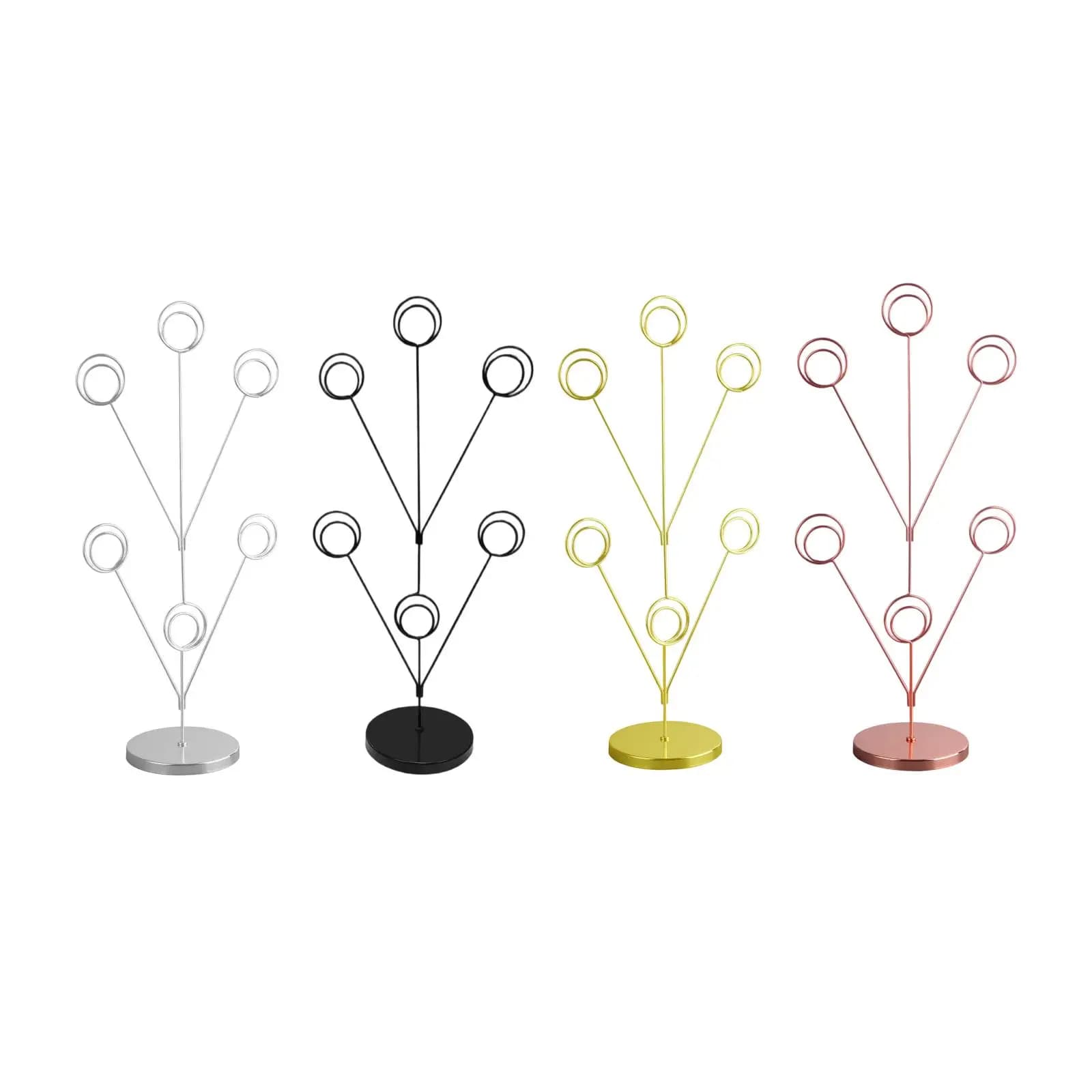 Family Tree Picture Frame Holder Metal 6 Branch Display Stand Photo Tree Holder Clip for Office Food Labels Memo Reserved Signs