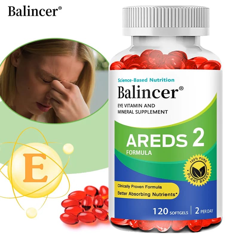 Integratore di vitamine e minerali per gli occhi, Luteina Zeaxantina Vitamina C E e Zinco, Supporto per l'affaticamento e la secchezza degli occhi, 30/60/120 Capsule