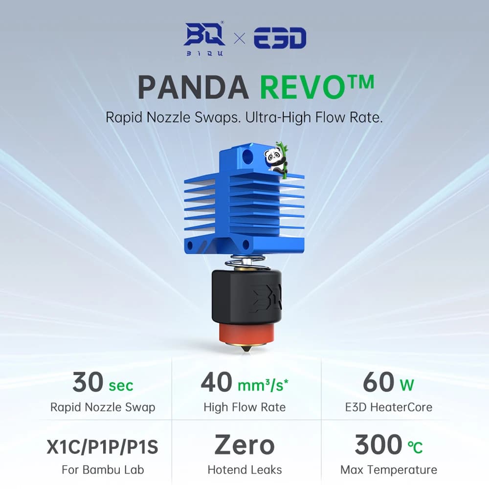 BIGTREETECH Panda revo P1 X1 Hotend E3D Ottone V6 Ugello Ad Alto Flusso 60W riscaldatore ceramico Compatibile originale stampante 3D Bambu P1 X1C