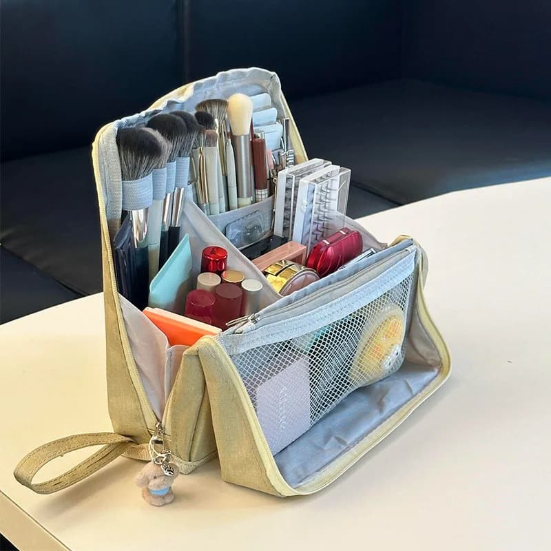 Astuccio verticale per studenti di grande capacità Scatola per cancelleria per borsa cosmetica verticale portatile di alto valore