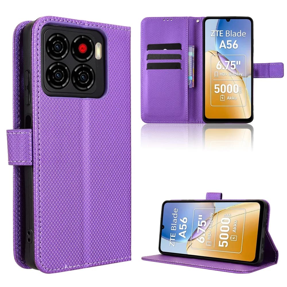 Custodia in pelle Proteggi la copertura per ZTE Blade A56 Flip Stand Cover per ZTE BladeA56 A 56 Porta carte di credito Stand Phone Coque