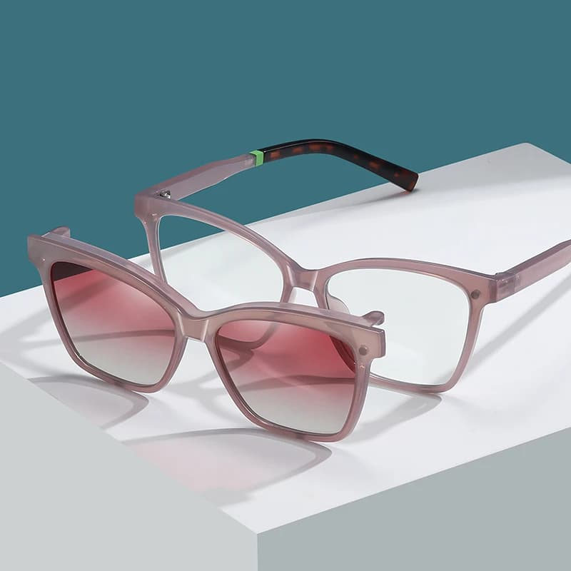 Clip su occhiali da sole occhiali da sole polarizzati moda donna marchio di lusso femminile montatura per occhiali ottici con prescrizione miopia vintage