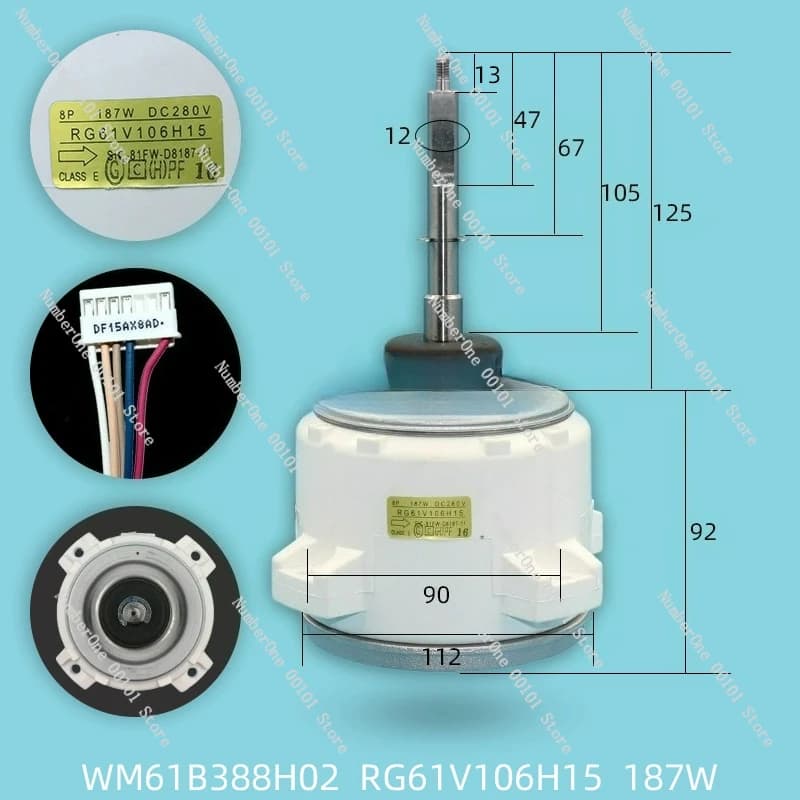 WM61B388H02 RG61V106H15 per il nuovo motore del ventilatore dell'aria condizionata centralizzata Mitsubishi Electric
