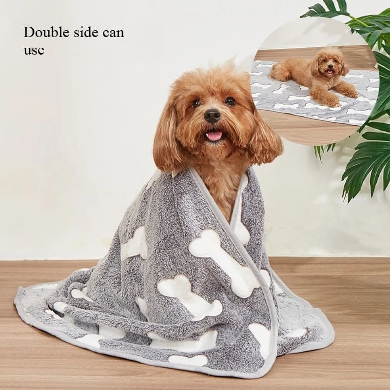 Coperte per animali domestici Morbide e soffici lavabili Tappetino per dormire per cani Modello a zampa Coperta in pile per gatti Tappetino caldo per cuccioli Forniture per animali domestici