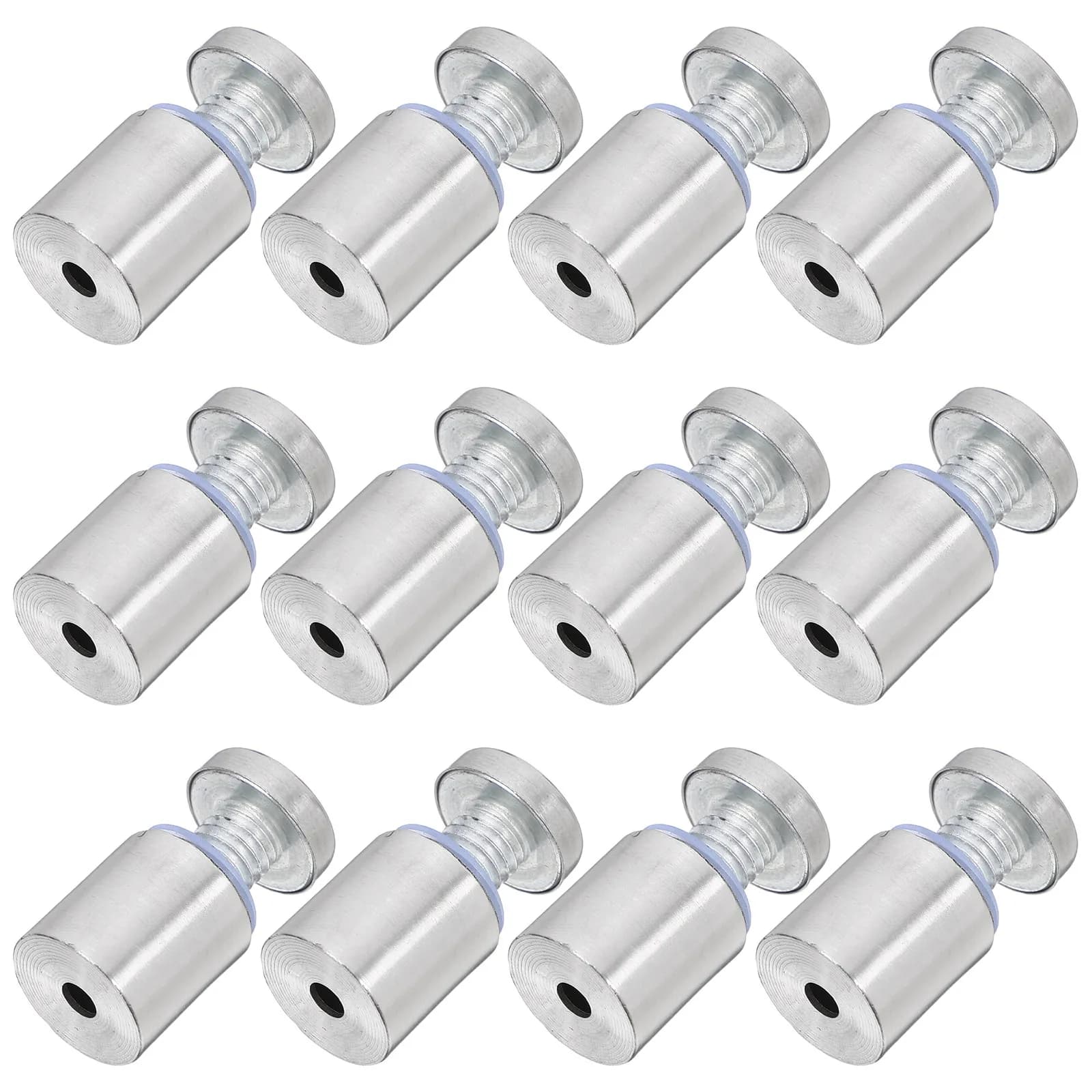 12Pcs Glass Fixing Decorative Screws Stainless Steel Mirror Standoff Nails for Wall Mount Acrylic Picture Frame Sign Display