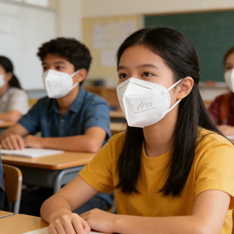 Maschera monouso KN95 per adulti, antipolvere, traspirante, confortevole, respiratore, maschera protettiva KN95 da donna per uscire, 10 pezzi