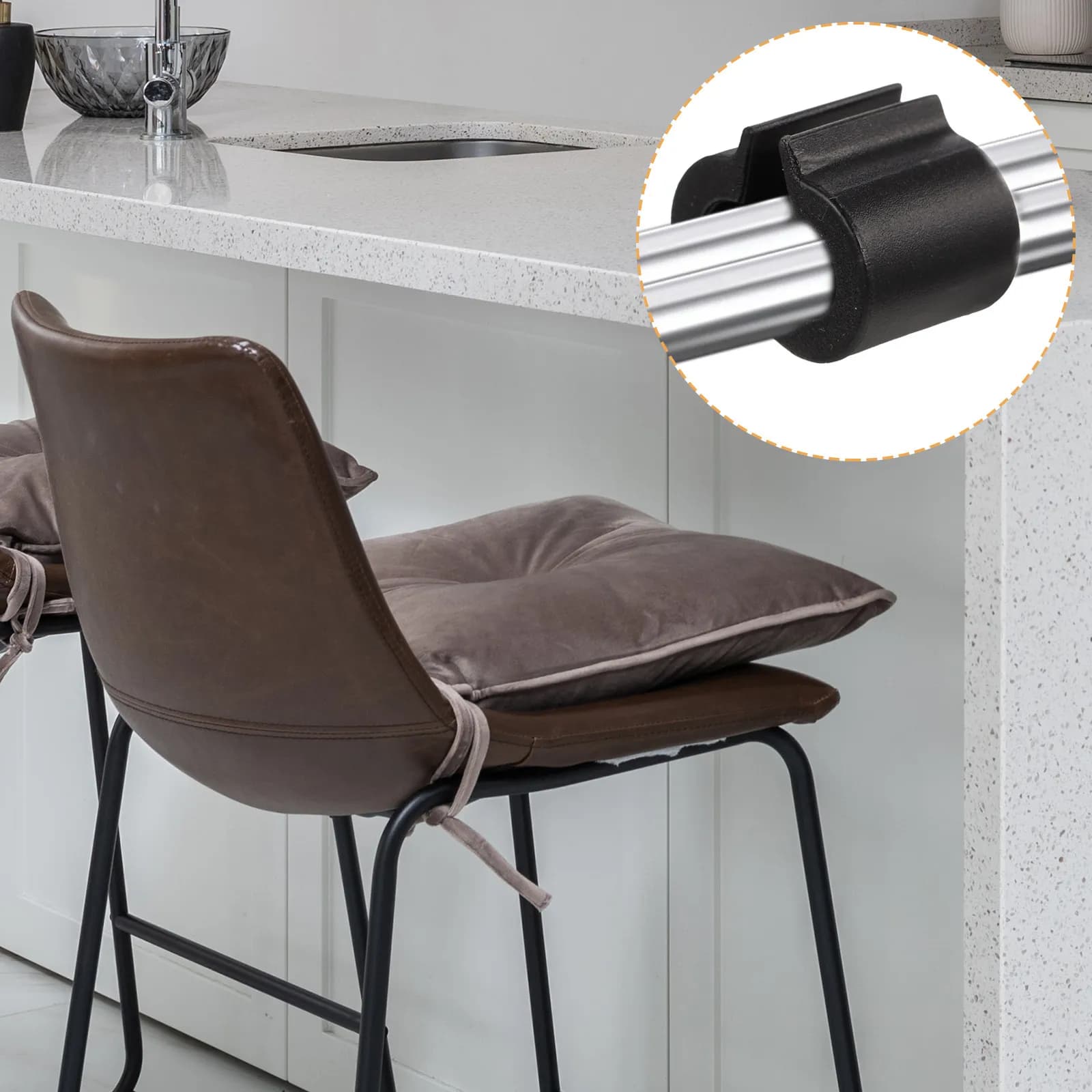 100Pcs Chair Leg Foot Cover Clamp Furniture Floor Protector Tips Glide Chair Feet Caps for Dining Bar Office Chairs
