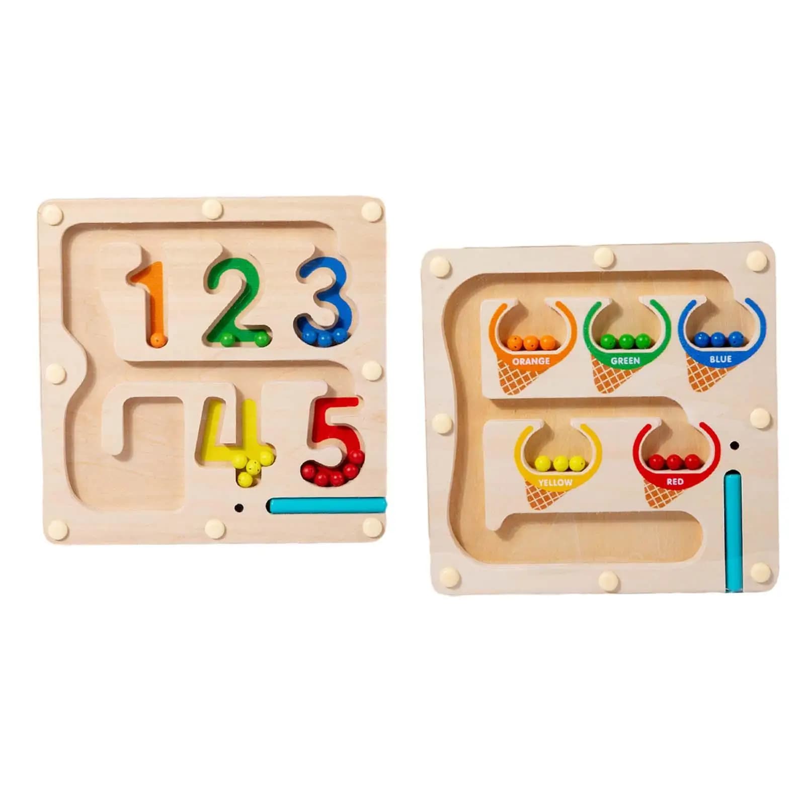 Conteggio in legno Gioco di abbinamento Abilità di apprendimento Giocattoli Giocattolo matematico Giocattoli da viaggio Tavole puzzle magnetiche in legno per bambini dai 3 ai 5 anni in età prescolare