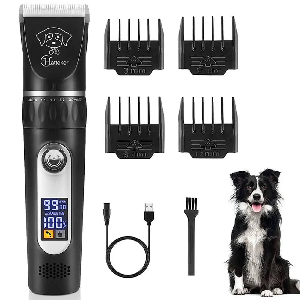 Hatteker Professional Razor for Pets Cats Dogs Trimmer Haircutting Kit for Dogs Dogs Rechargeable Electric Haircut for Pets