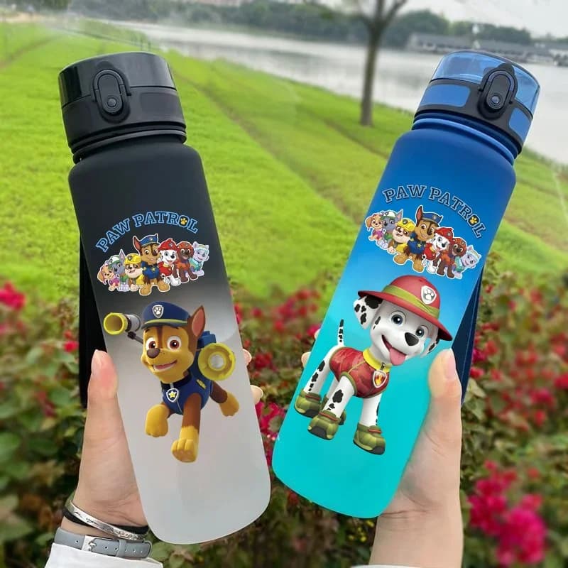PAW Patrol Chase Marshall Anime Figura Bottiglie per bevande grandi in plastica portatili per bambini all'aperto Regali per tazze d'acqua sportive per studenti