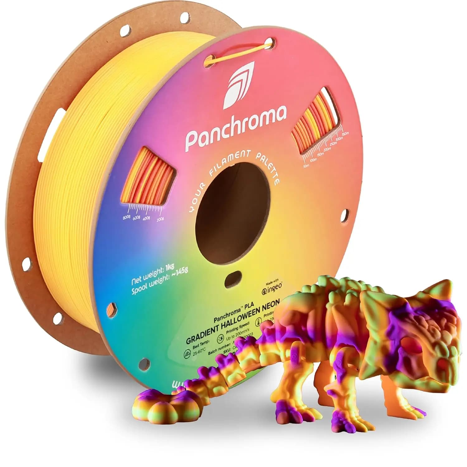 Polymaker Panchroma™ Gradient Neon PLA Filament 1.75mm 1.2KG Bright Fluorescent Color Shift 3D Printer Filament AMS Compatible