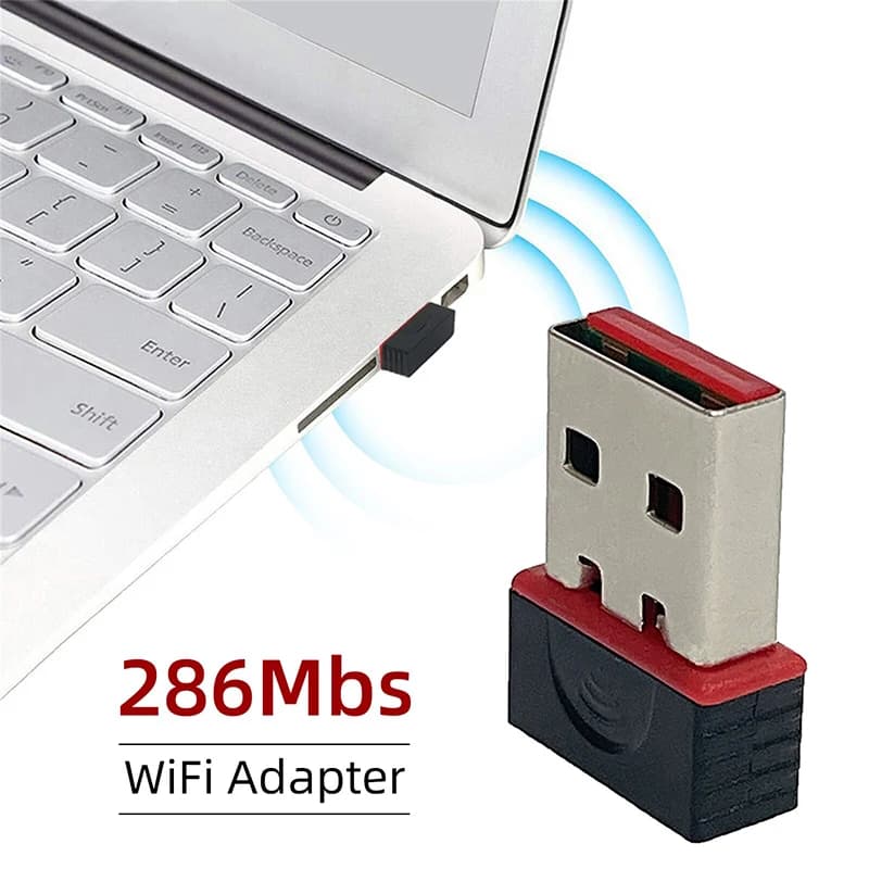 Adattatore WiFi Mini USB wireless 2.4Ghz Scheda di rete Ethernet 150Mbps Ricevitore USB 2.0 Dongle 802.11AX per PC portatile Win 7 8 10 11