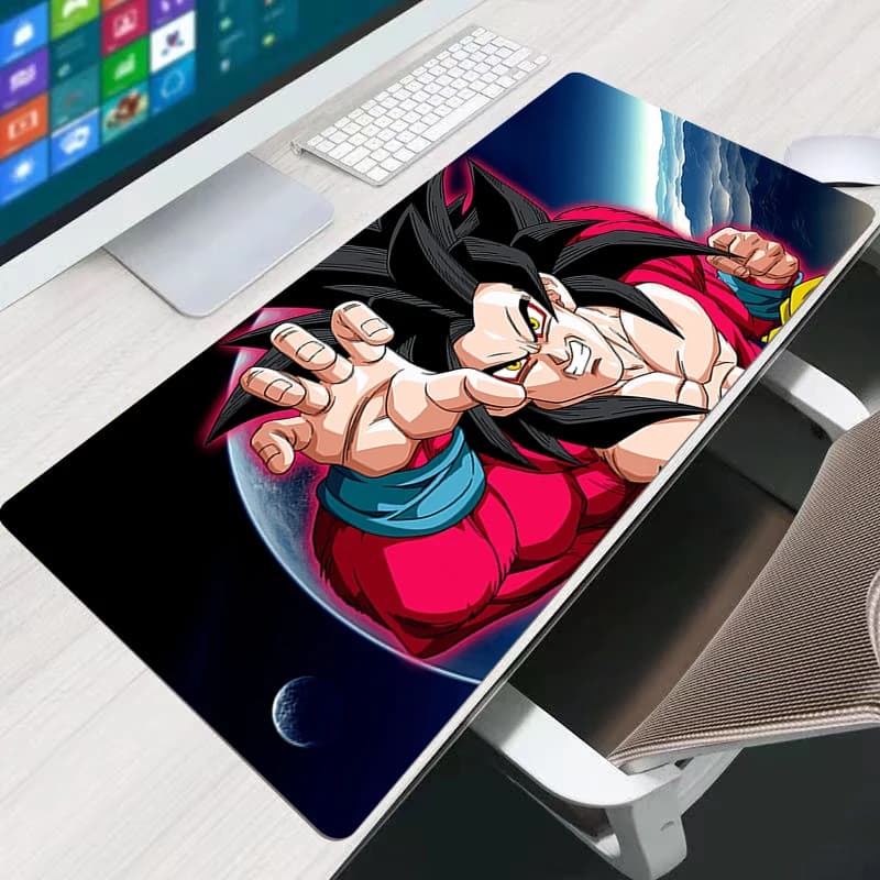 Tappetino per Mouse 90x40cm DBZ Dragon Ball, Tappetino per Tastiera Computer, Grande Accessorio da Gaming, Mousepad con Bordo Bloccato, Tappetino da Scrivania per Gamer