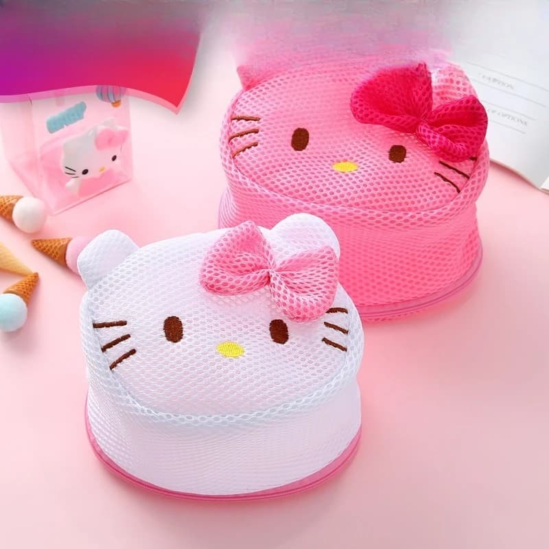 Hello Kitty Cartoon Household Laundry Bag, Designed for Washing Machines, Reinforced, Non-Deformable Mesh Bag