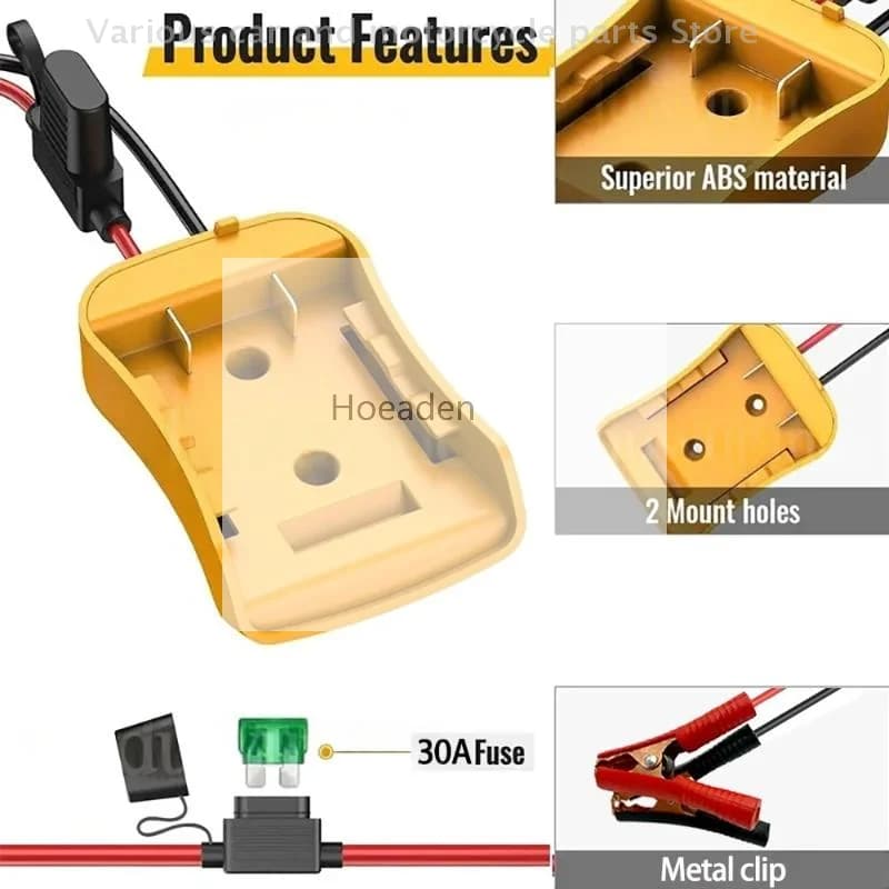 Alimentatore di emergenza con batteria al litio, avviamento di accensione da 18 V per kit fai da te per automobili e motocicli