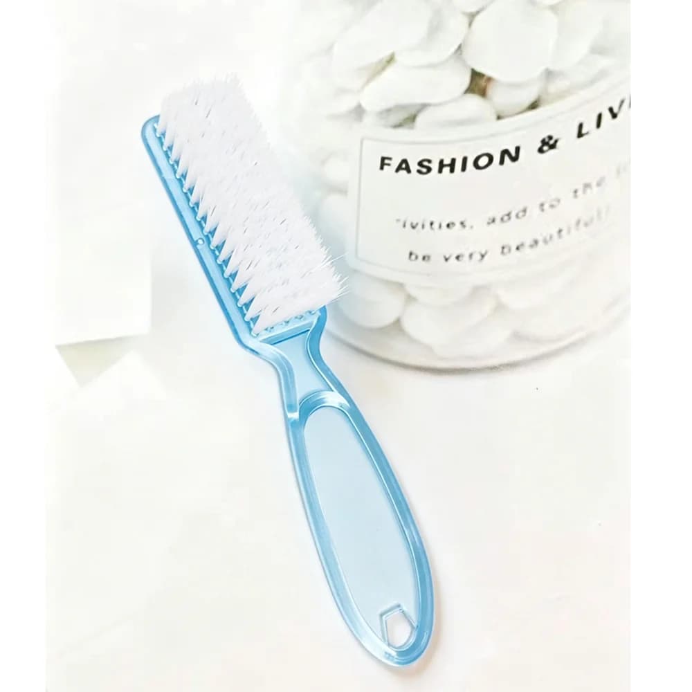 5pc Light Blue Plastic Cleaning Brush, Soft Bristle Scrub Brush For Shoes & Household