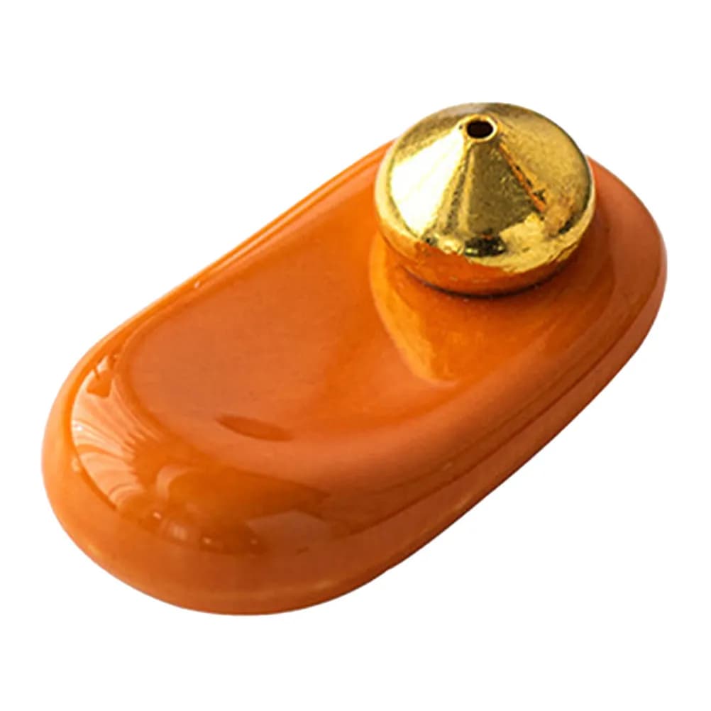 Incense Stick Holder Small Ceramic Desktop Burner Ash Tray Home Decor Meditation Sleep Relaxation Essential Accessory