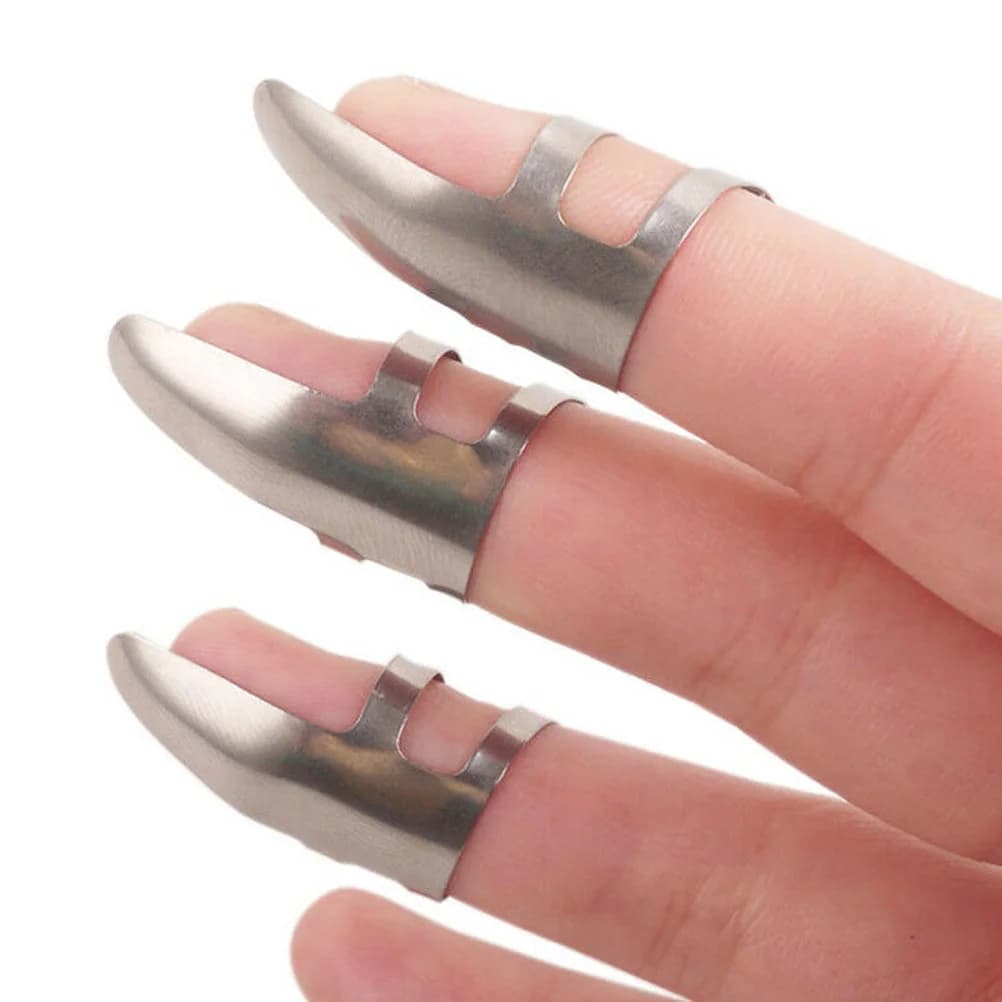 1 set di plettro per pollice per chitarra in metallo durevole, controllo aggiuntivo per corde, adatto per la maggior parte degli accessori professionali per adulti