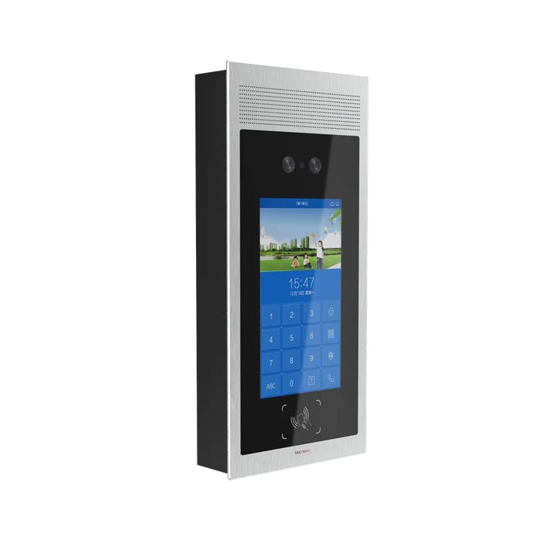 SIP IP Video Intercom Door Entry System, Wired 7 Inch LCD Monitor & 8 Inch Outdoor Panel Camera