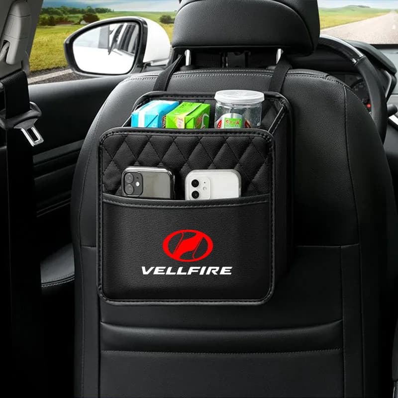 Borsa Organizer per schienale del sedile dell'auto stivaggio riordino Multi Hanging in pelle PU per Toyota VELLFIRE accessori per auto protezione dell'automobile