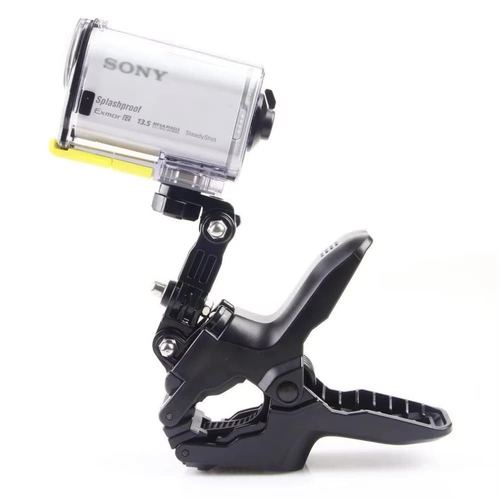 Support with Super Flex clamp + adjustable three-way swivel arm for action cam Sony AS100V AS30V AS15V HDR-AZ1, Gopro camera adapters Fr