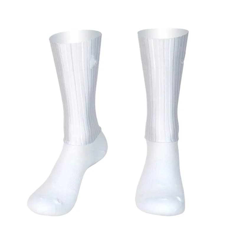 Aero Cycling Summer Anti Socks Whiteline Slip Silicone Socks Men Bicycle Sport Running Bike Socks Calcetines Ciclismo