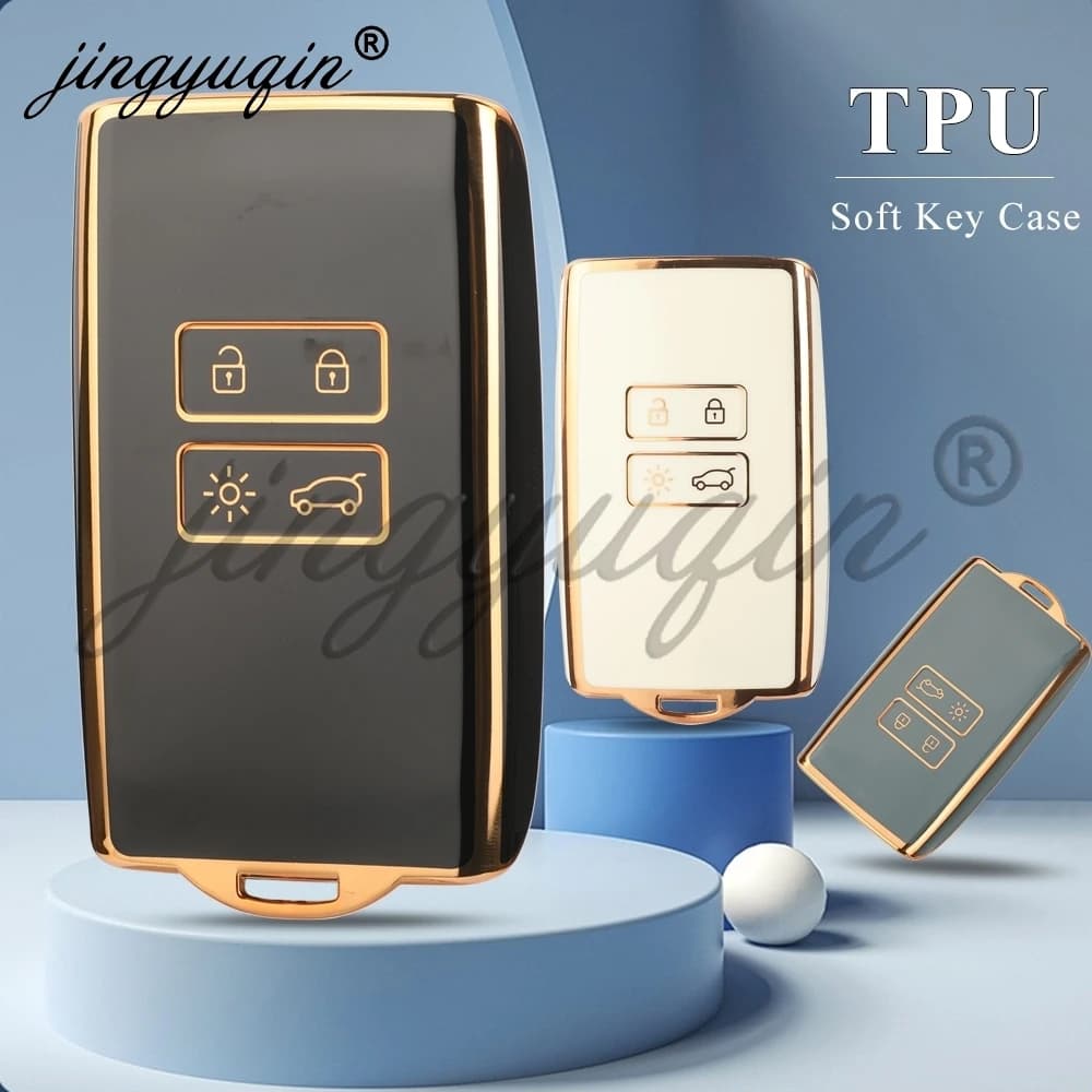 Jingyuqin TPU Chiave Della Carta Dell'automobile Della Copertura Della Cassa Fob Per Renault Espace 5 Kadjar Koleos Captur Megane 4 Talismano Arkana Dacia Sandero