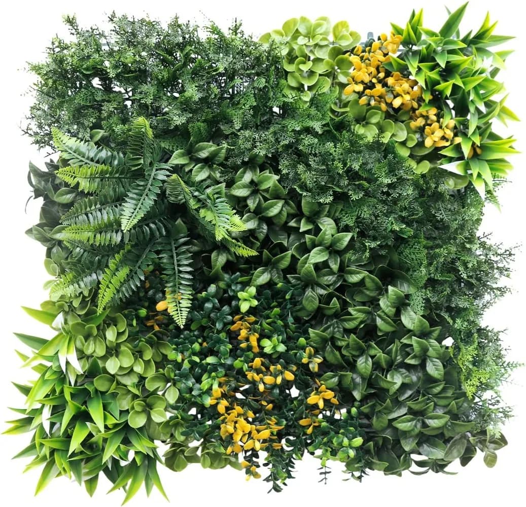 25 pezzi 20 "x 20" pannelli in bosso artificiale pianta finta erba verde decorazione pannello da parete per giardino interno esterno cortile