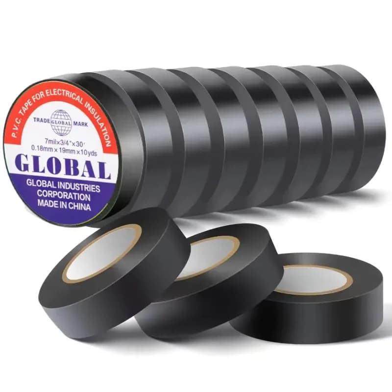 50 m high temperature resistant black rubber electric tape: durable and soft insulation adhesive, used for industrial use, domestic