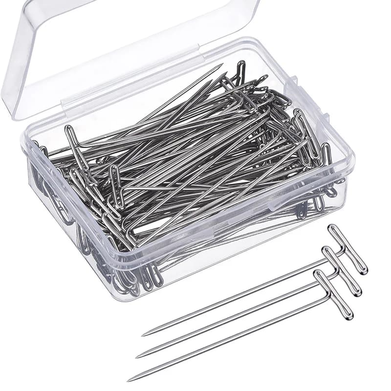 50 pz T Spilli Ago Per Cucire Perni Per Quilting Blocco Perni Per Maglieria Per Maglieria Per Maglieria Uncinetto Ricamo