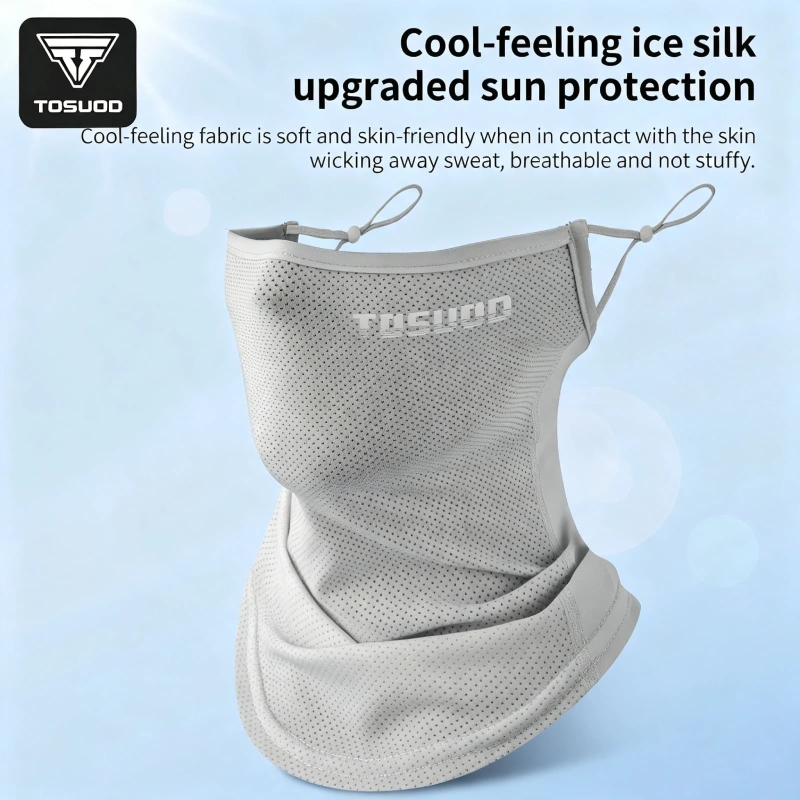 TOSUOD Full Face Mask Balaclava Breathable Sun UV Protection Summer Ice Silk Sun Protection Bike Mask bicycle Scarf Neck Gaiter