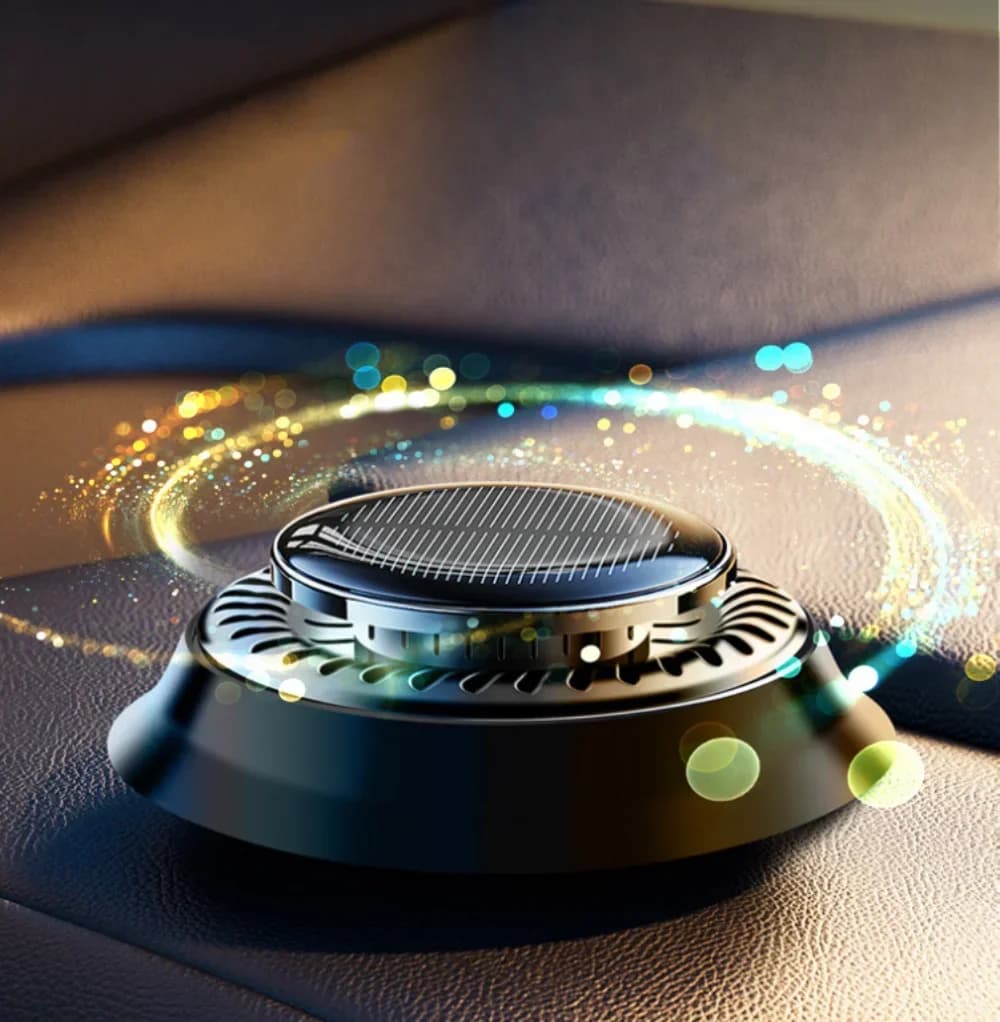 Aromaterapia per auto ad energia solare Rotazione automatica solare Deodorante per auto Fragranza Ornamenti per auto Diffusore per auto per olio essenziale