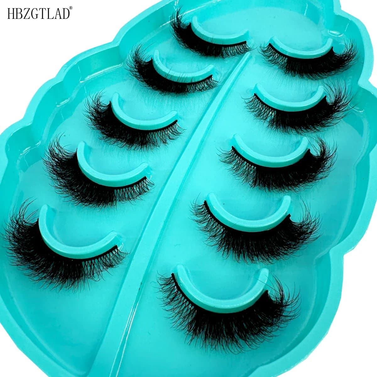 5 pairs Facial eyelashes Eyelashes Soft natural fluffy cross Faux eyelashes Extension eyelashes Volume 3D Facial eyelashes Eyelashes Makeup