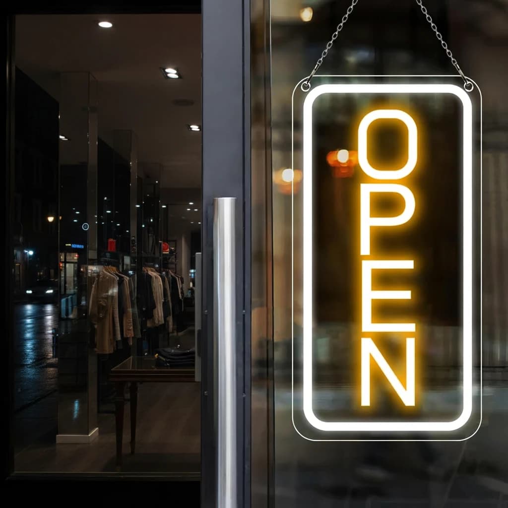 Open Neon Signs LED Business Adjustable Brightness Super Bright Open Sign Powered by USB for Party Club Hotel Window Wall Store