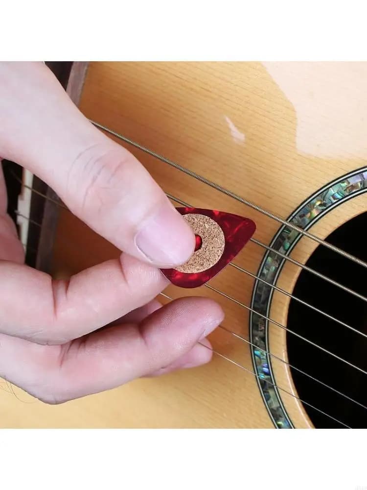 Diameter 18mm Standard Guitar Pick Cork Grip Tape Cork Non-slip Grip Corks for Sticking on Guitar Bass Pick Pack of 20
