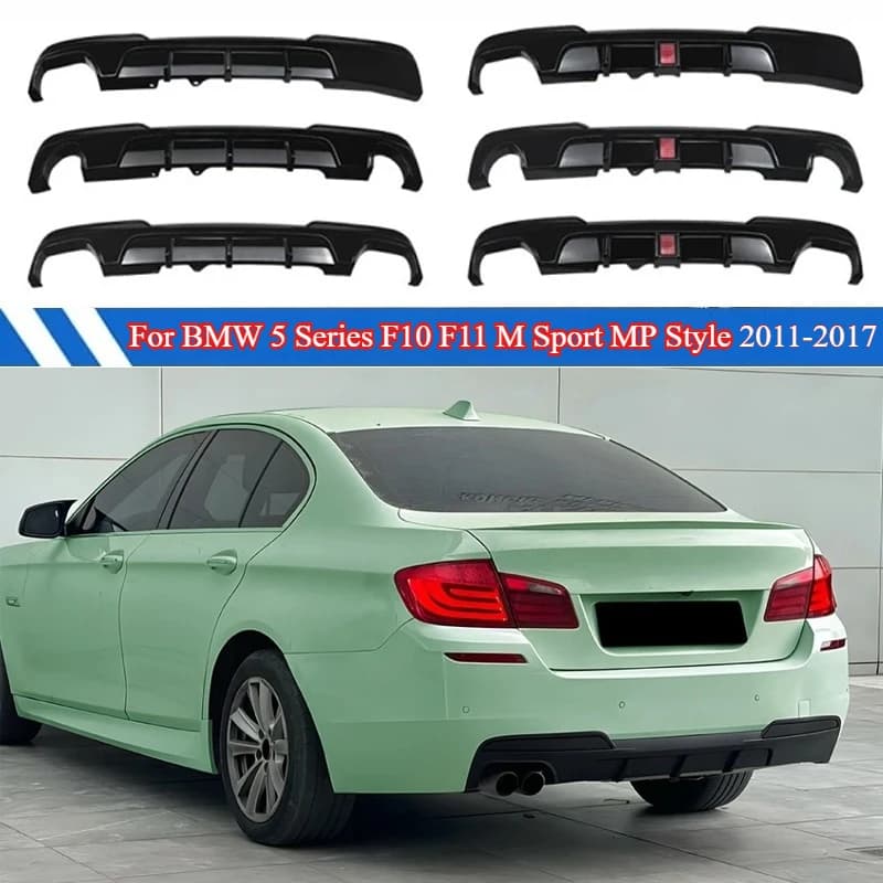 For M Sport MP Style For BMW 5 Series F10 F11 2011-2017 Car Rear Bumper Lip Diffuser Splitter Modification Exterior Accessories