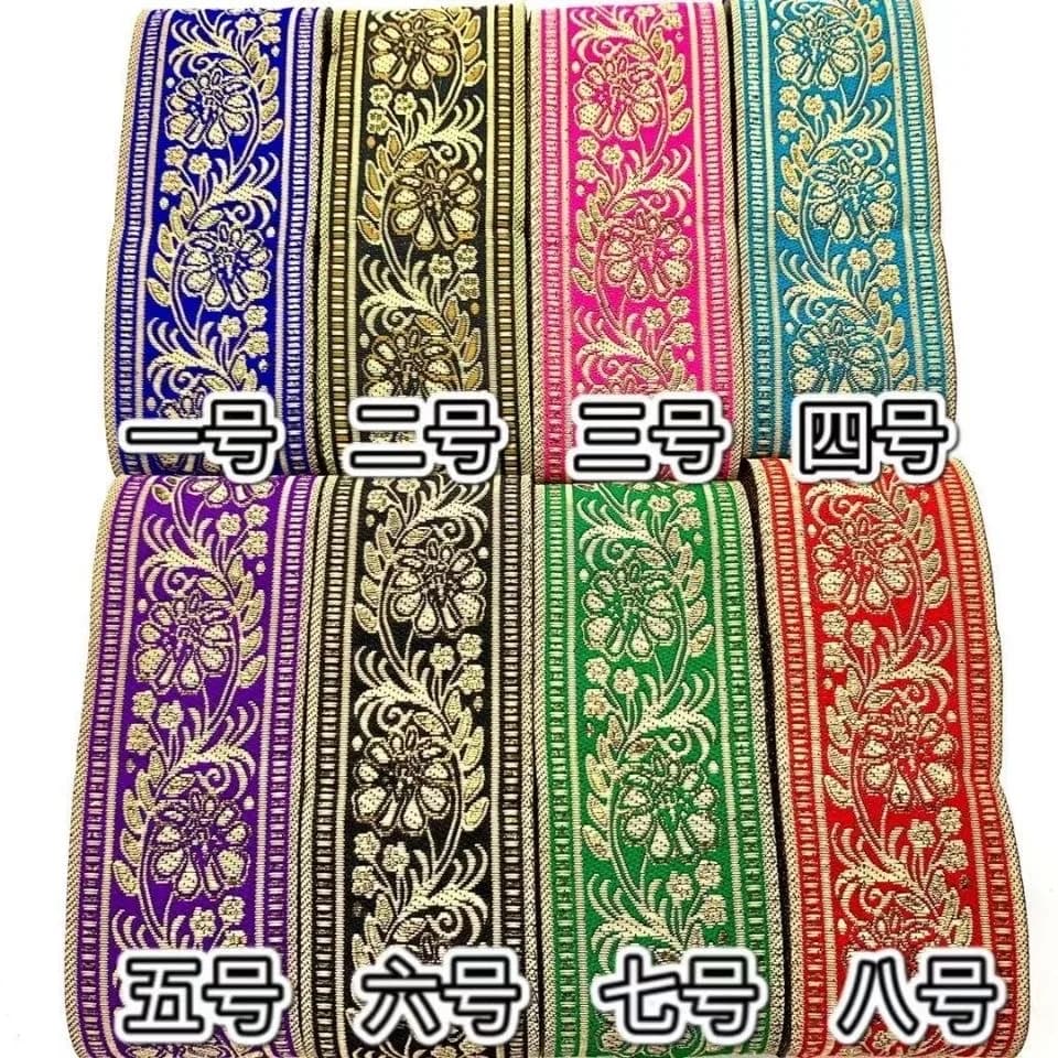 5 cm 7 metri ricamo etnico vintage nastro jacquard nastro pizzo per accessori borsa per indumenti fai da te tessuto