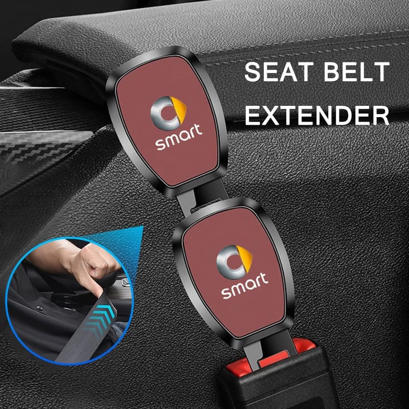 1pc Auto Security Belt Clip Extender Security Belt Buckle Lock For smart fortwo forfour 453 451 450 Smart Logo Accessories