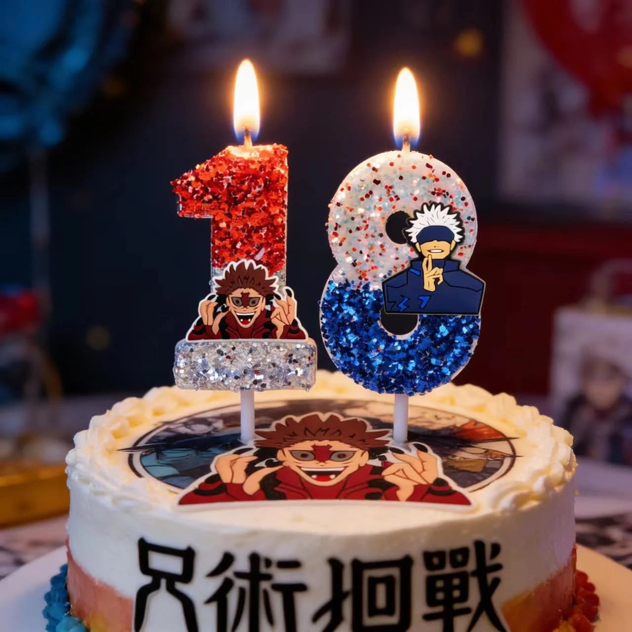Candele a Forma di Personaggi di Jujutsu Kaisen, Numeri da 0 a 9, Decorazione per Torte di Compleanno, Topper per Torte, Decorazione per Baby Shower, Regalo