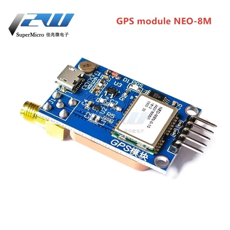 1 Piece GPS Module NEO-8N Micro USB for Positioning Satellite with 51 Chip for Arduino, STM32, Ceramic antenna
