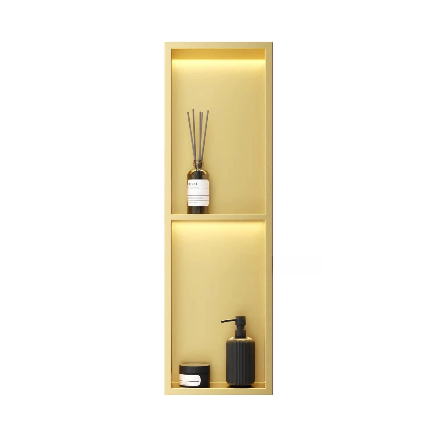 Set porta carta igienica per doccia e hotel di nicchia a LED in oro decorativo di lusso