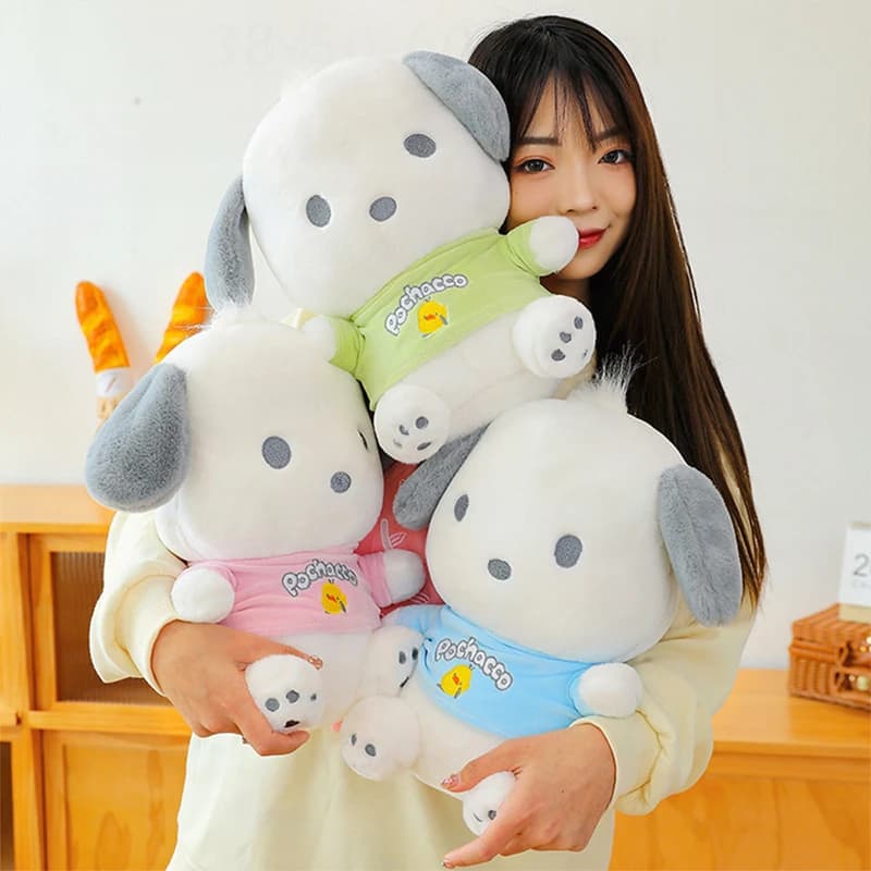 Felpa con cappuccio Kawaii Pachadog Peluche Bambola di pezza Grande cuscino per cani carino Compleanno per bambini Regalo di Natale per bambini Peluche Peluche