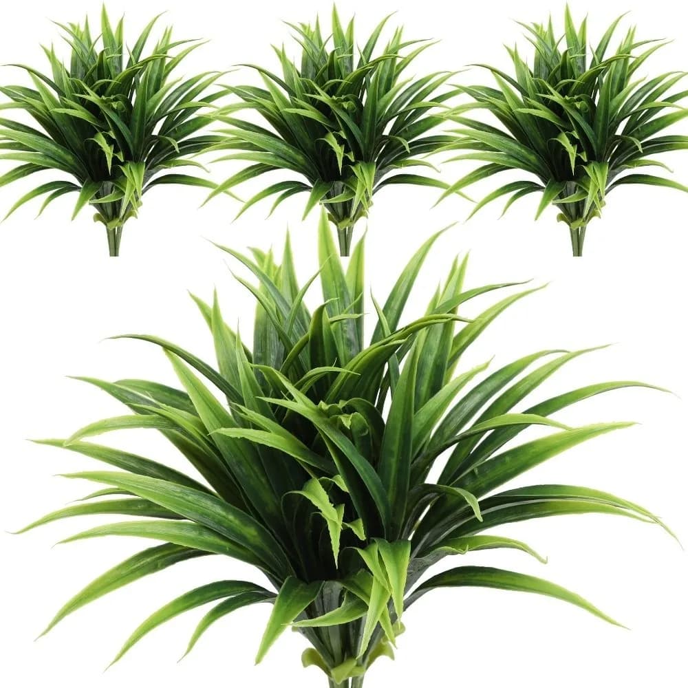 Landscaping 42cm Artificial Orchid Leaves Simulation Plastic Artificial Gladiolus Green DIY Fake Spider Plant Wedding