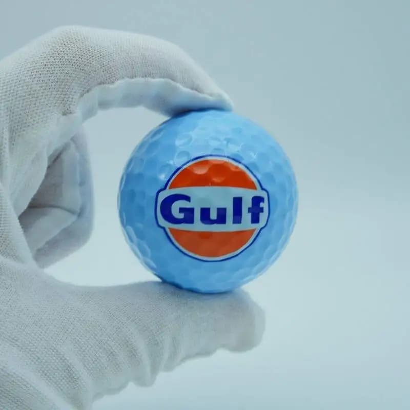 Palline da Golf Colorate Elastiche Gulf Oil Gulf Golf per Allenamento, Regalo per Golfisti, Doppio Strato