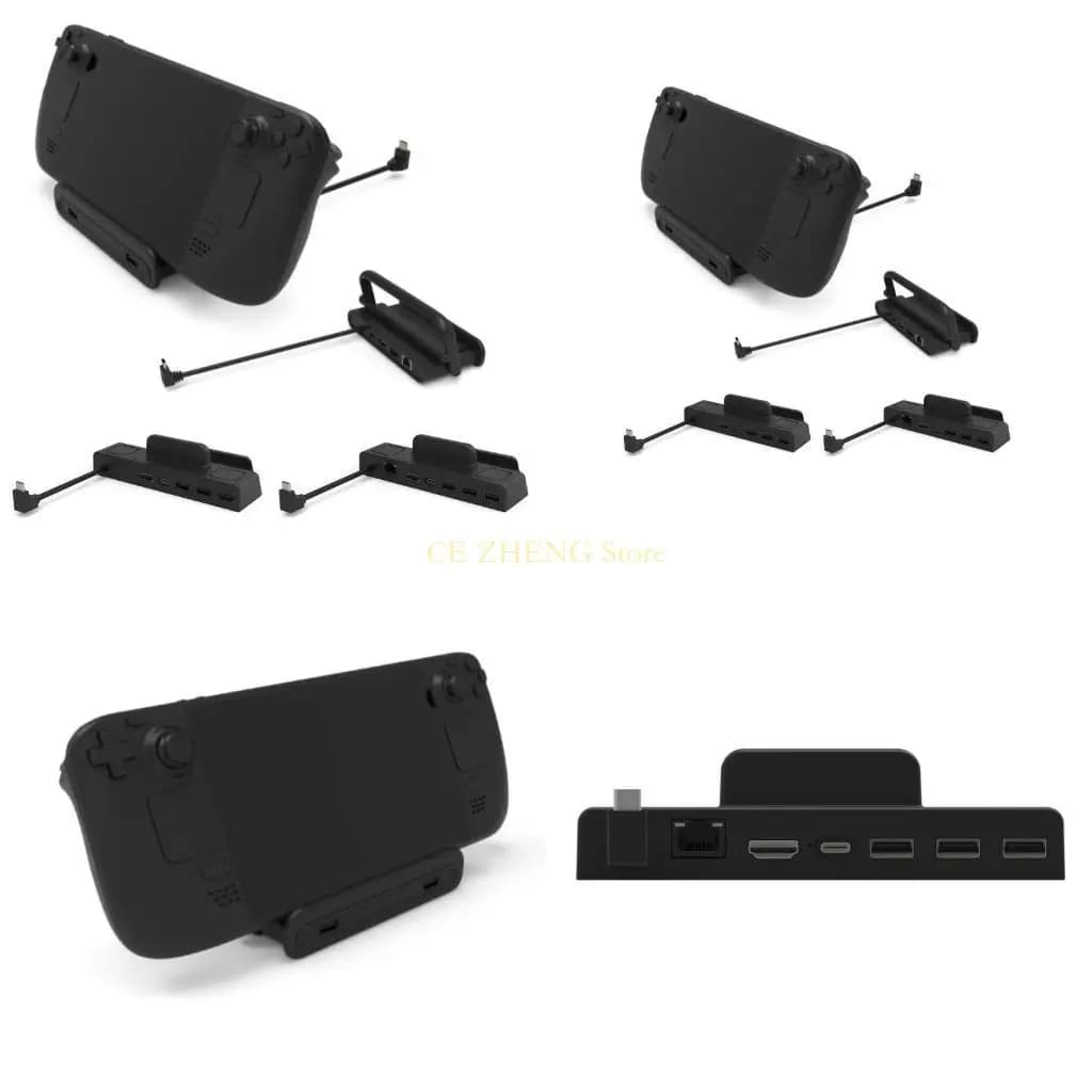 Docking station E56B per console gioco Steamdeck Dock hub 6 in 1 con 4K60HZ, supporto ricarica rapida PD65W