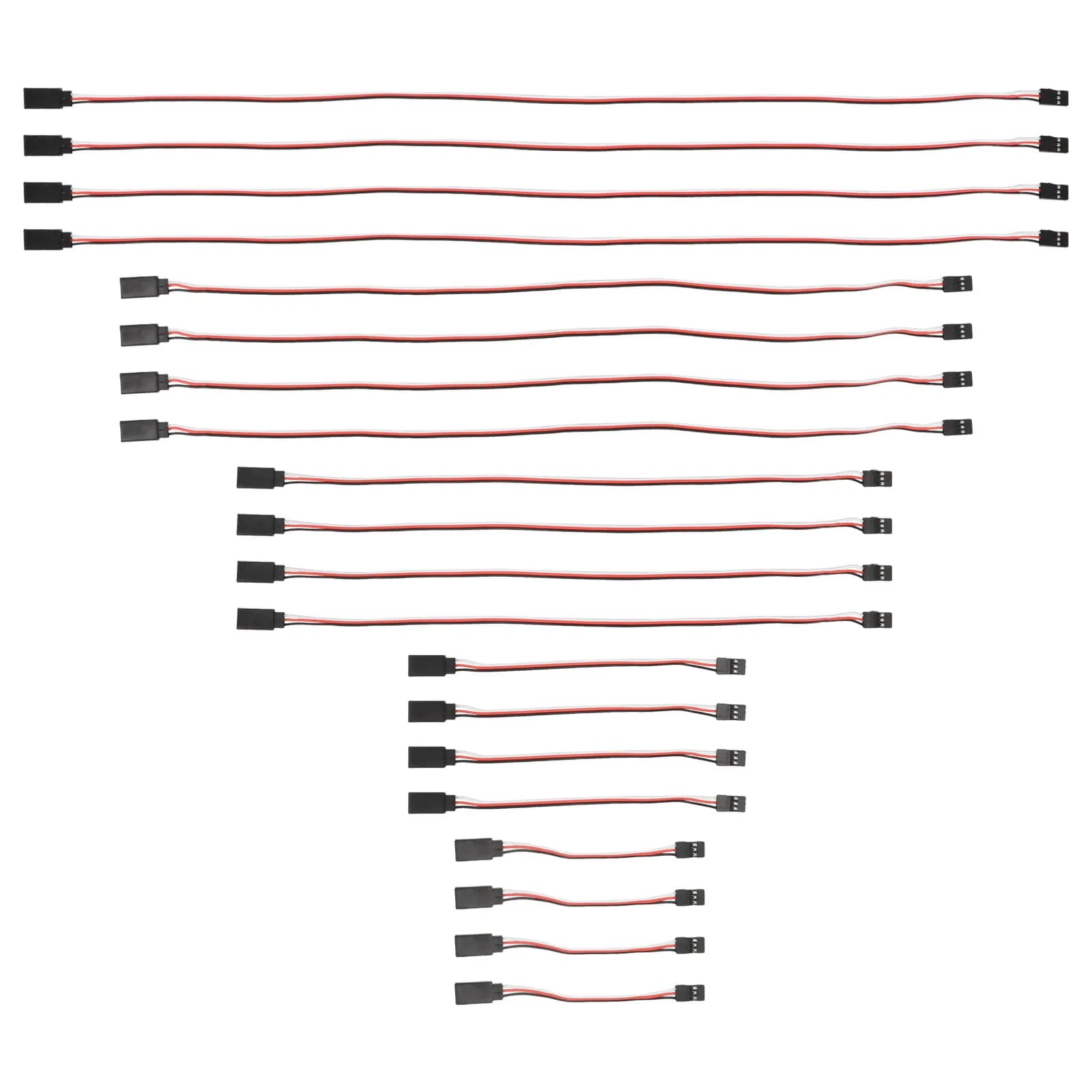 20Pcs Female to Male Servo Extension Connectors for Rc Cars Aircraft Drones Precision Control Board Wiring Stable Reliable