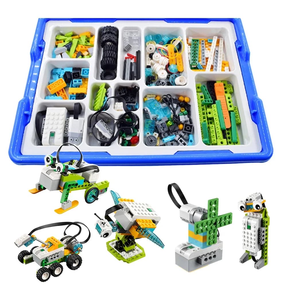 Blocchi di Costruzione Programmabili Wendo 2.0 Compatibili con LEGO Collage Scratch Set di Strumenti Didattici Elettrici Robot 45300