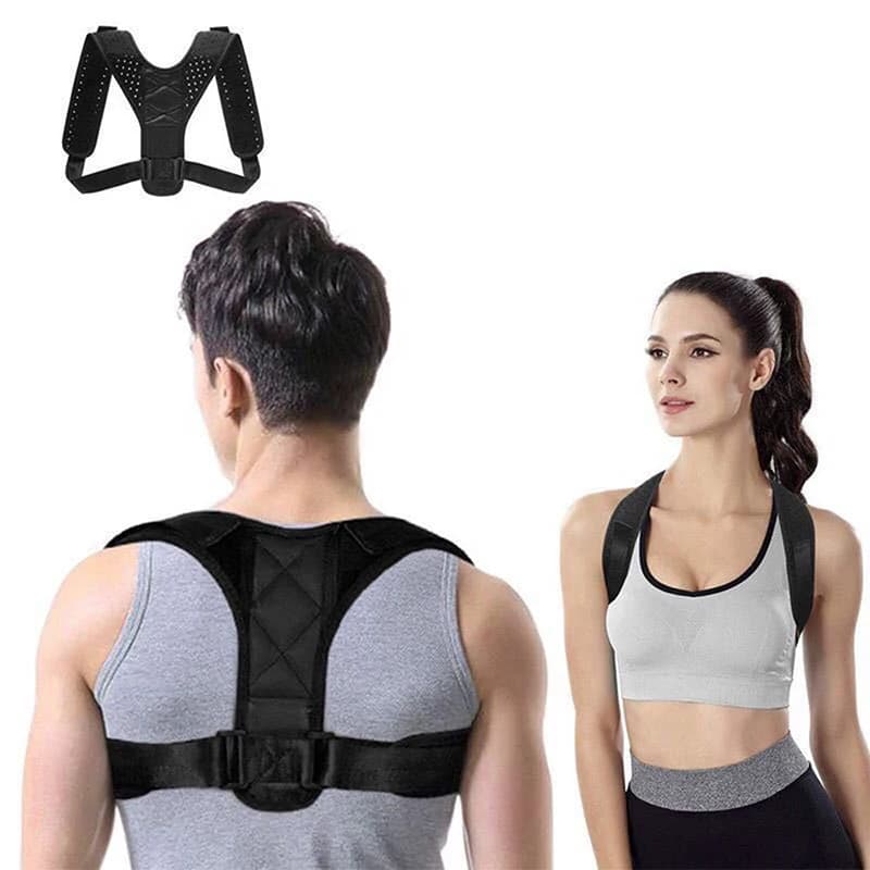 Cintura per la correzione della salute del collo della colonna vertebrale unisex Home Office Sport Supporto per tutore per la schiena regolabile Correttore di postura della spalla invisibile
